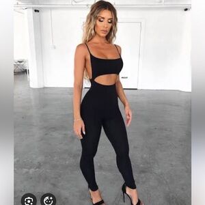Babyboo Lexi Black Cutout Jumpsuit